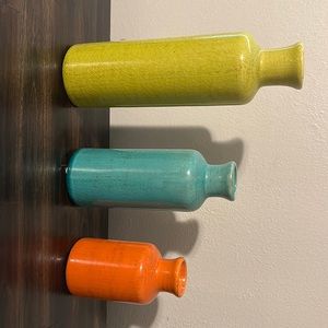 Mult color vases